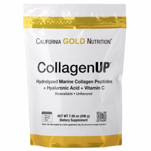 CollagenUP California Gold Nutrition – collagène marin, acide hyaluronique, vitamine C (206 g)